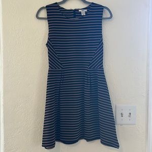 Brown and Black Mini Dress